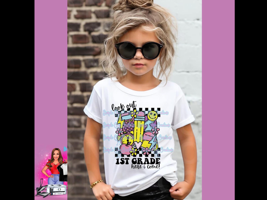 Look out First Grade. Here I Come. ( this is offered in all grades. Please specify which grade you’d like in the special instruction box at checked out)