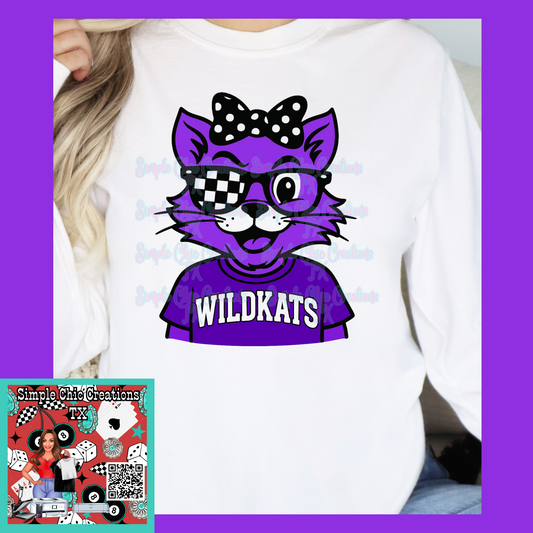 Preppy Checkered Glasses Wildkat