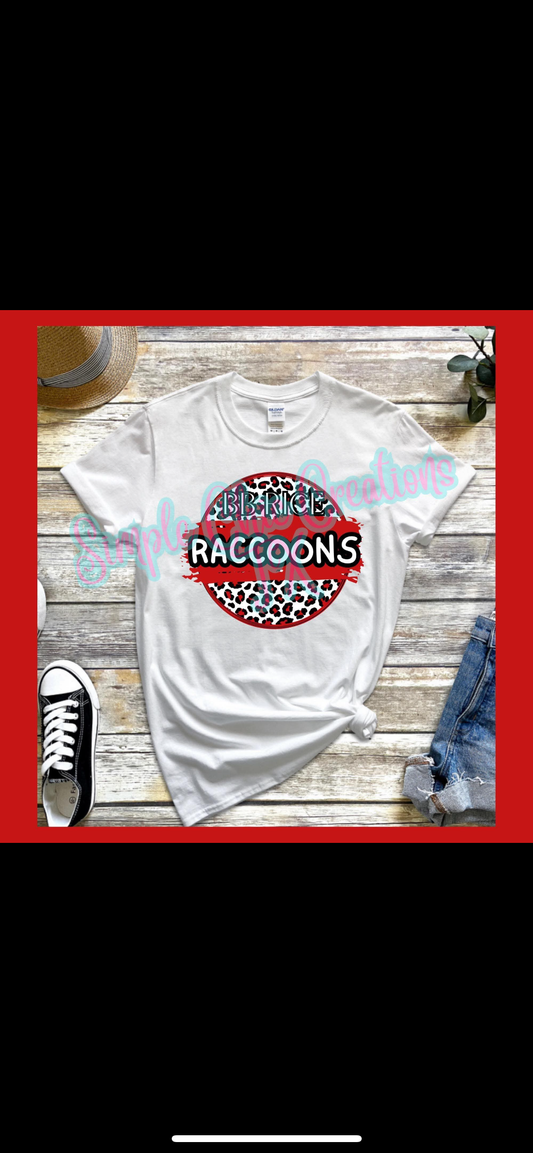 Blank and Red Leopard Raccoons
