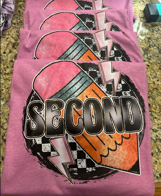 Second Grade Pencil ( this image comes in any grade. You can specify which grade you’d like in the special instruction box at checked out)