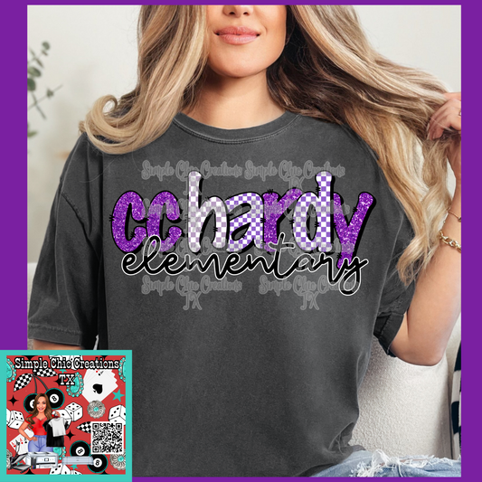 Faux Glitter/checkered C.C Hardy Elementary