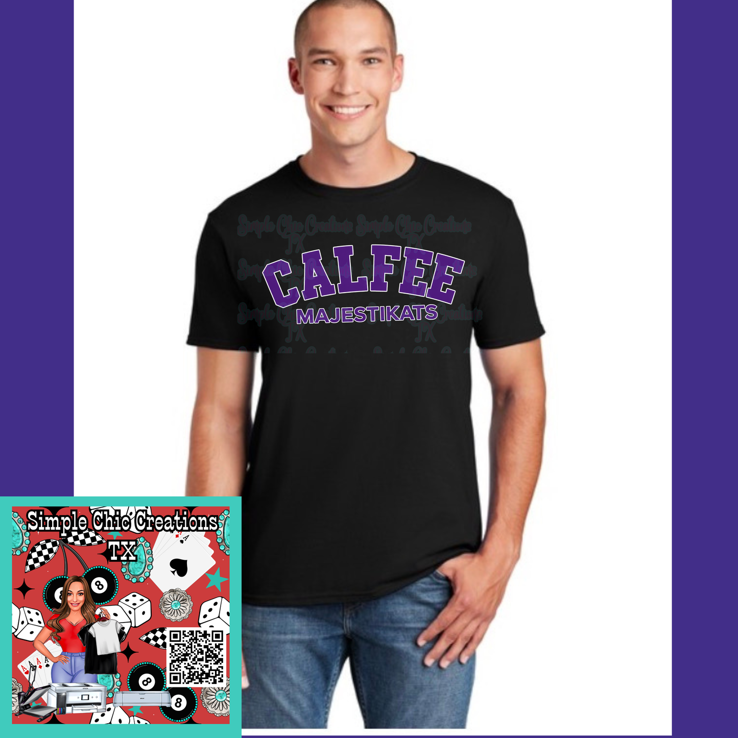 Purple and White Calfee Majestikats