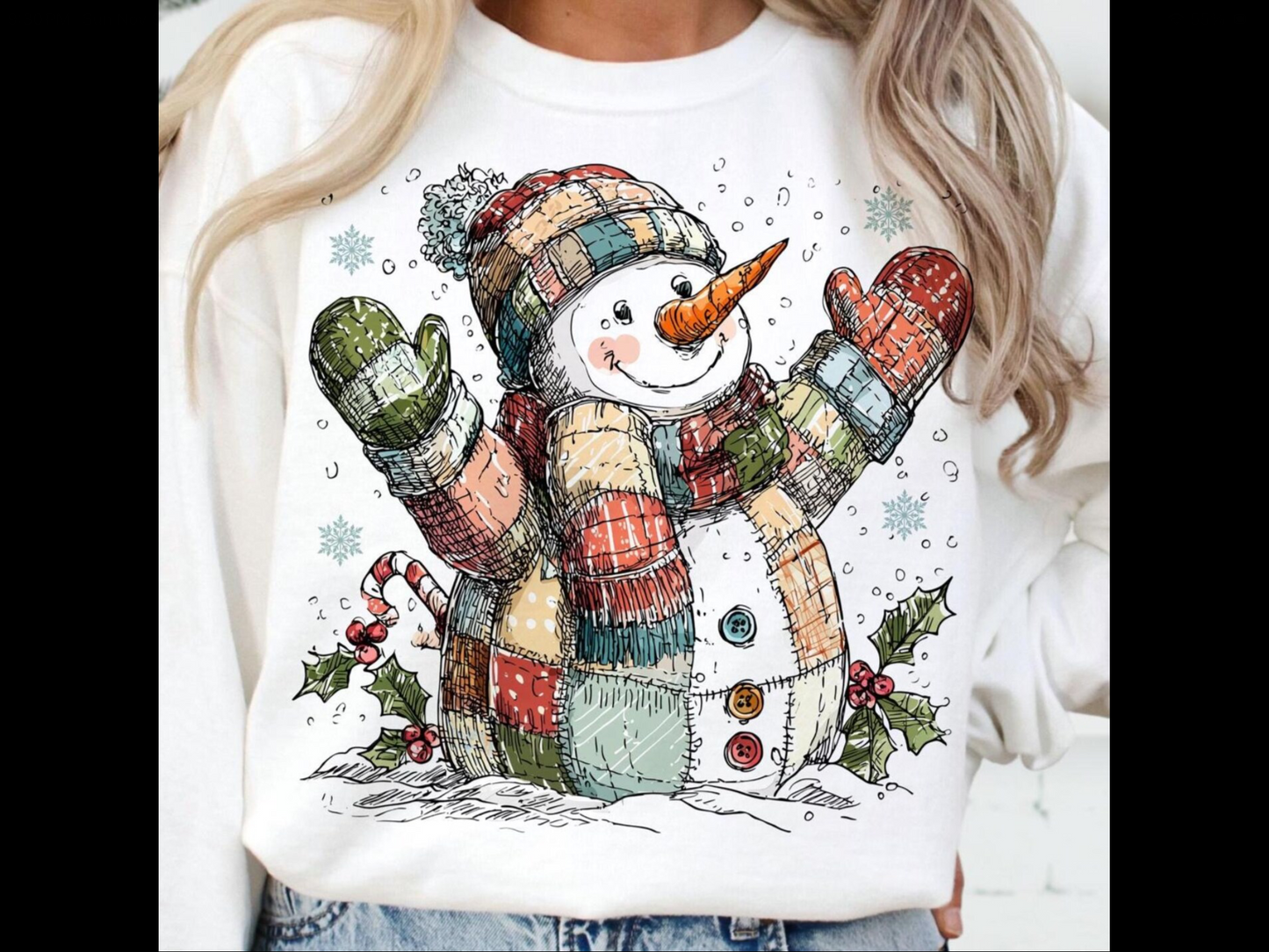 Patch Work Snowman