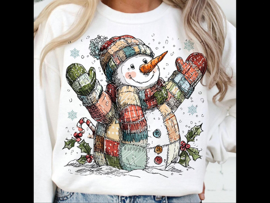 Patch Work Snowman