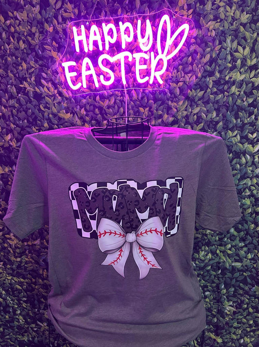 Mama with Baseball Bow