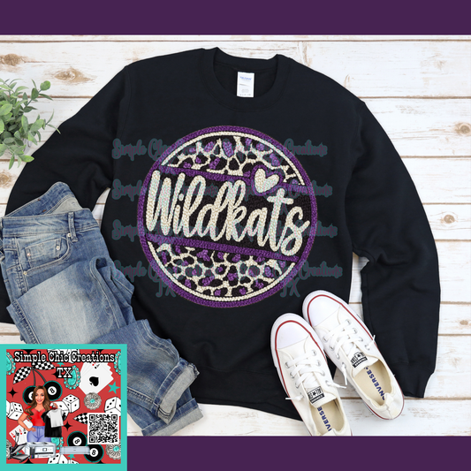 Faux Yarn Leopard Wildkats