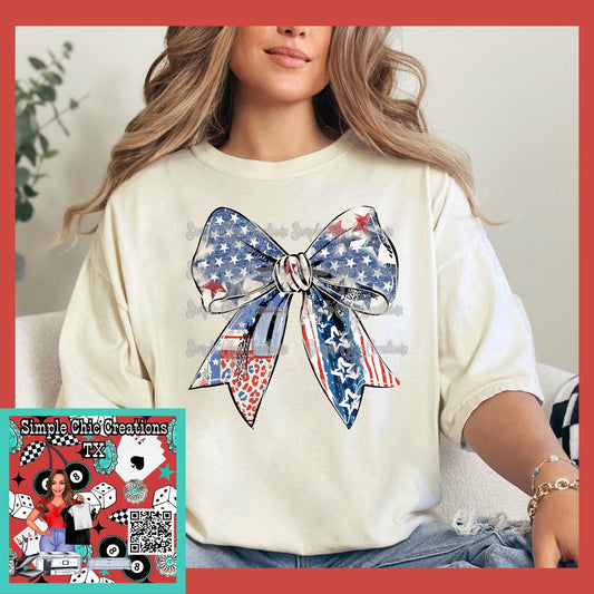 Patriotic Flag Bow