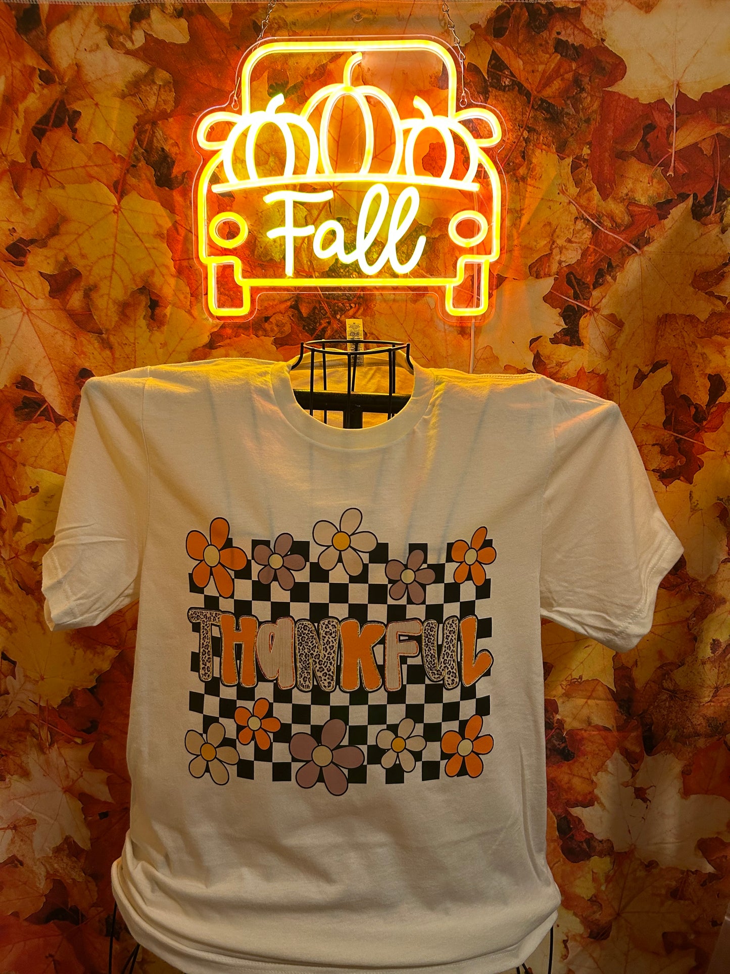 Boho Checkered Thankful