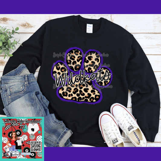 Purple/leopard wildkats Paw