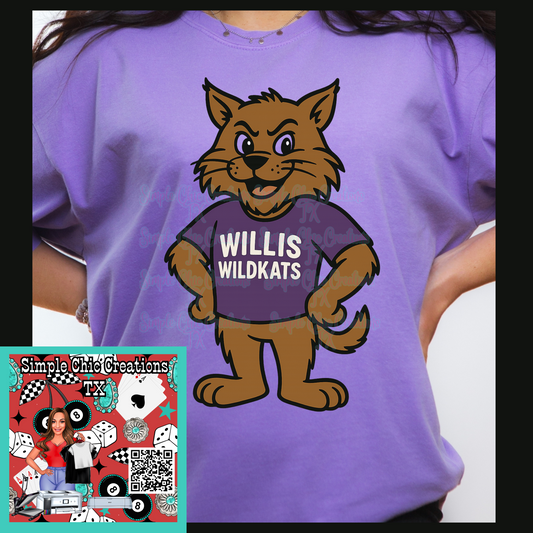 Brown Willis Wildkat Mascot