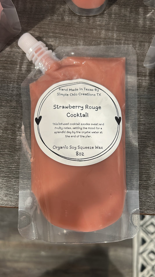 8oz Strawberry Rouge Cocktail Squeeze Wax