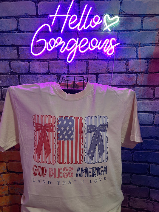 Preppy Bow God Bless America