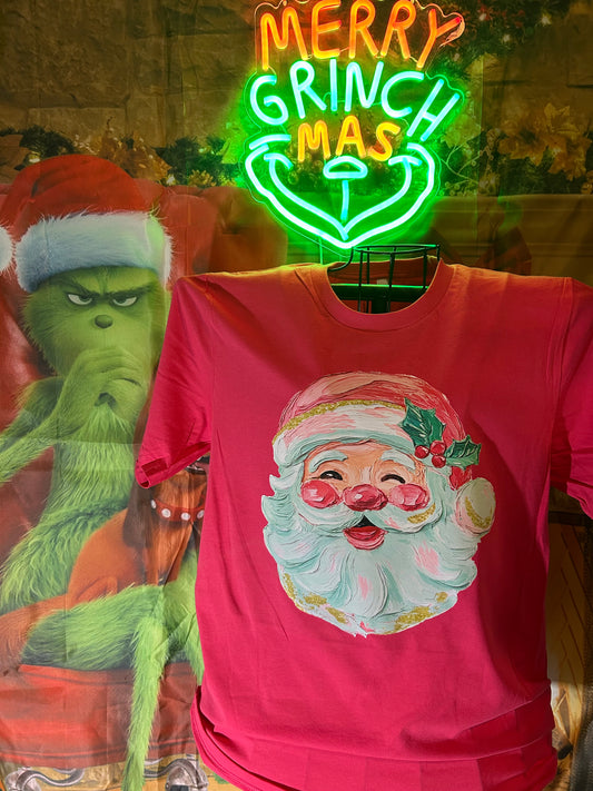 Faux Finger Paint Santa