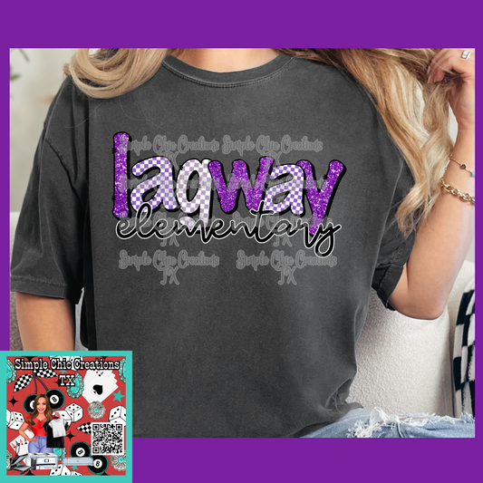 Faux Glitter/checkered Lagway elementary