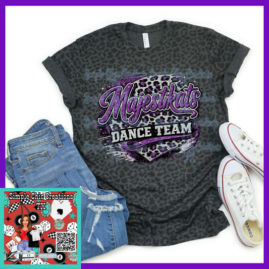 Faux Glitter Majestikats Dance Team