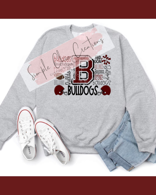 Bulldog Typography T-Shirt